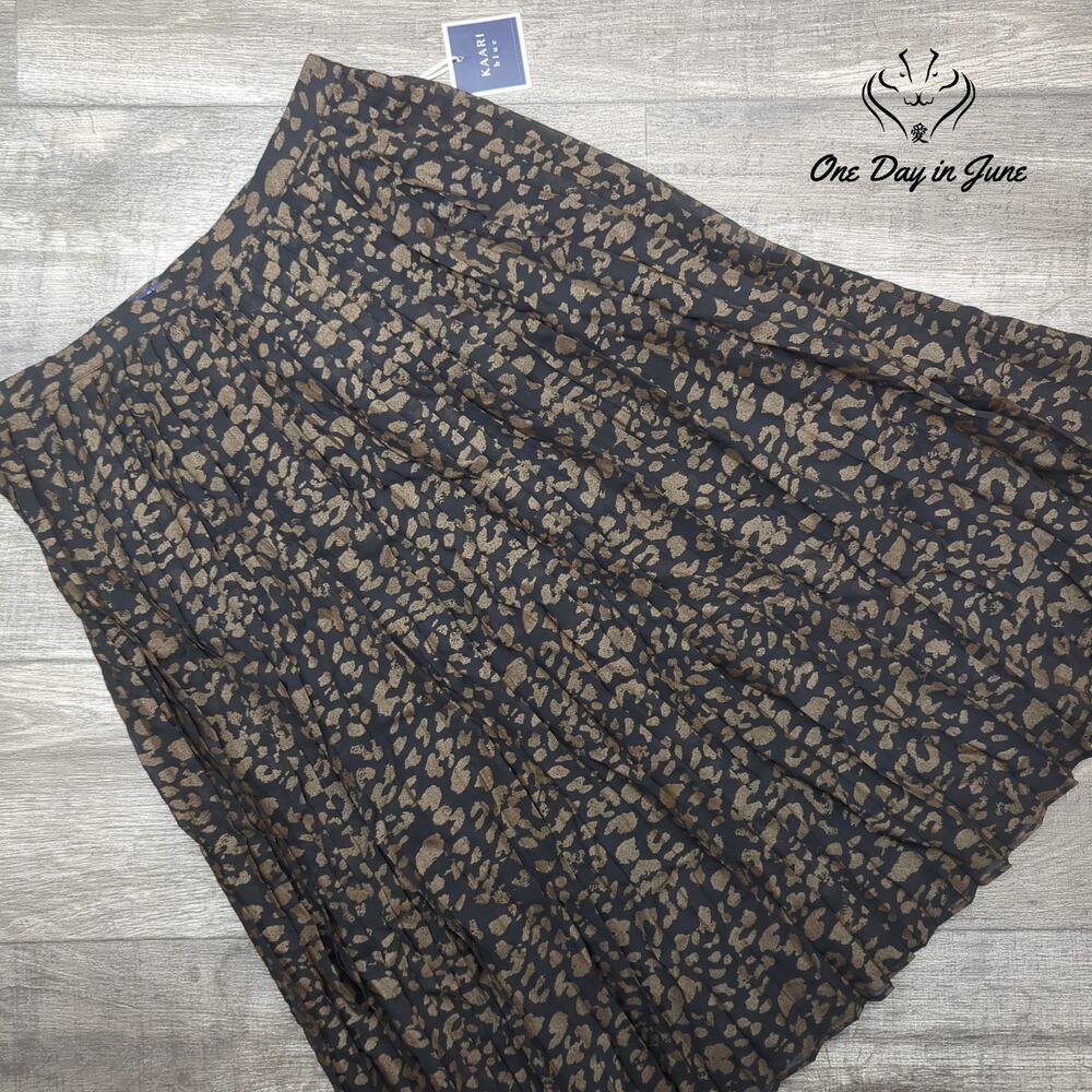 Kaari Blue Winter Bloom Midi Skirt Size 8